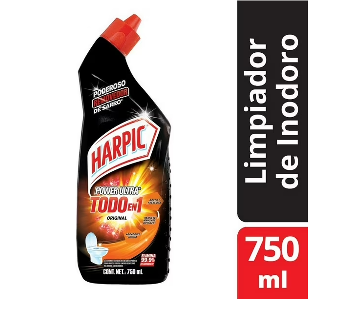 Limpiador Desinfectante Harpic Max Power Original – 750 ml