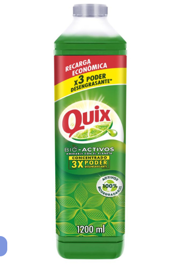 Detergente Lavaloza Quix Original – Recarga Económica 1.2 L