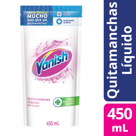 Quitamanchas Líquido Blanco 450ml. Vanish