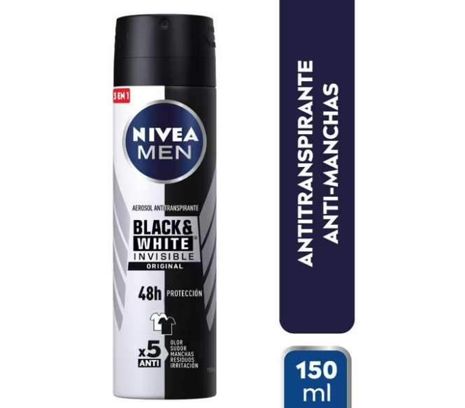Antitranspirante Nivea Men Black & White Original 150 Ml