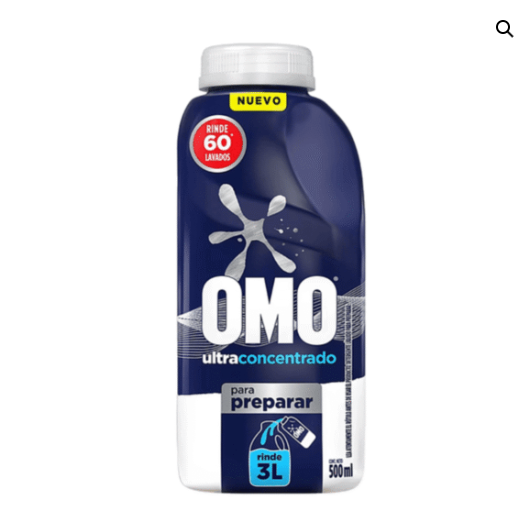 Detergente Líquido Omo Matic para Diluir – 500 ml (Rinde 3 Litros)