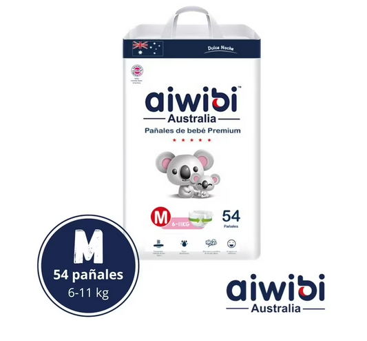 Pañal Aiwibi Dulce Noche M – Pack x54 Unidades