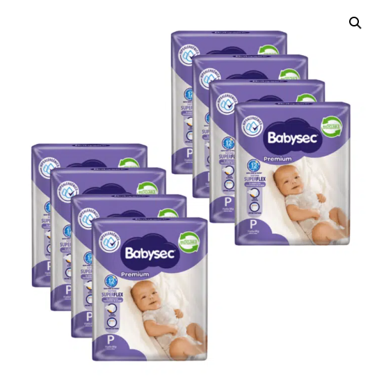 Pañales Babysec Premium Talla P – Pack x160 Unidades