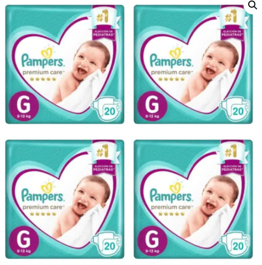 Pañales Pampers Premium Care Talla G (80 unid)