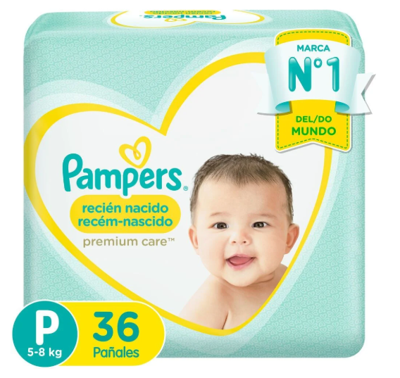 Pañales Pampers Premium Care Talla P – 36 unidades