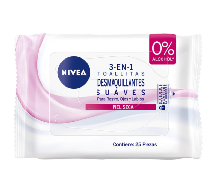 Toallitas Desmaquillantes Nivea Biodegradables Suaves – Pack 25 unidades
